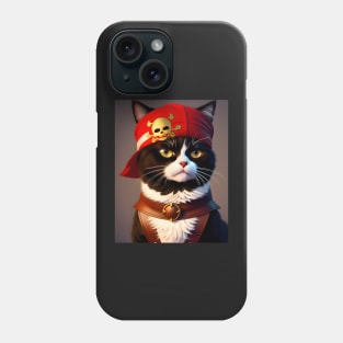 Pirate Cat- Modern Digital Art Phone Case