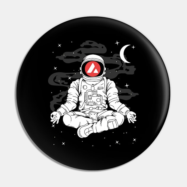 Astronaut Yoga Avalanche AVAX Coin To The Moon Crypto Token Cryptocurrency Blockchain Wallet Birthday Gift For Men Women Kids Pin by Thingking About