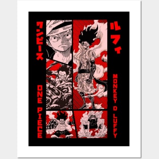 159804 One Piece ACE OP Monkey D Luffy Fighting Anime Wall Print Poster