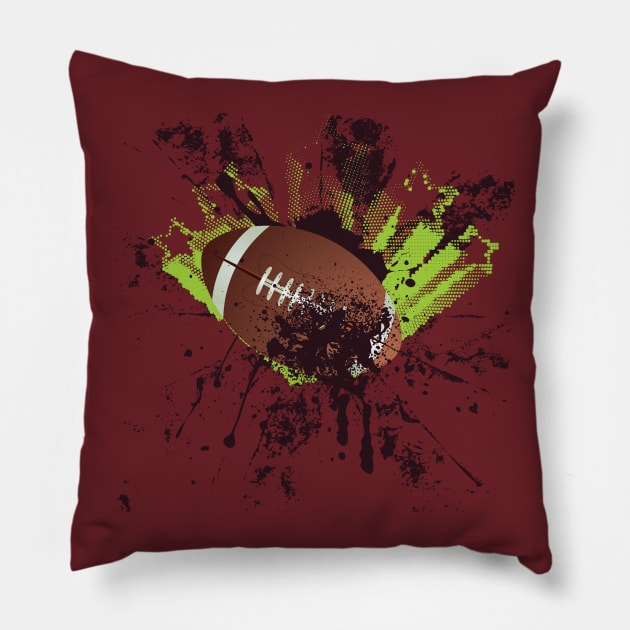 Grunge Rugby Pillow by AnnArtshock