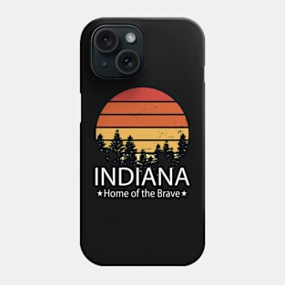 Indiana, Home of the brave, Indiana State Phone Case