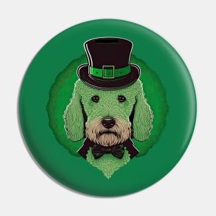 Poodle St. Patrick's day Pin