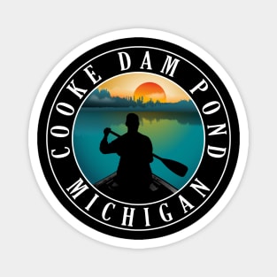 Cooke Dam Pond Canoeing Michigan Sunset Magnet