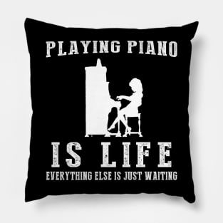 Piano is Life: Where Waiting Strikes the Perfect Chord! Pillow