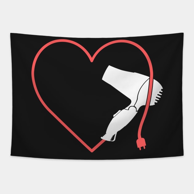 Cute Hair Stylist Heart Tapestry by MeatMan