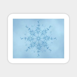 Original Snowflake Design Blue Background Magnet