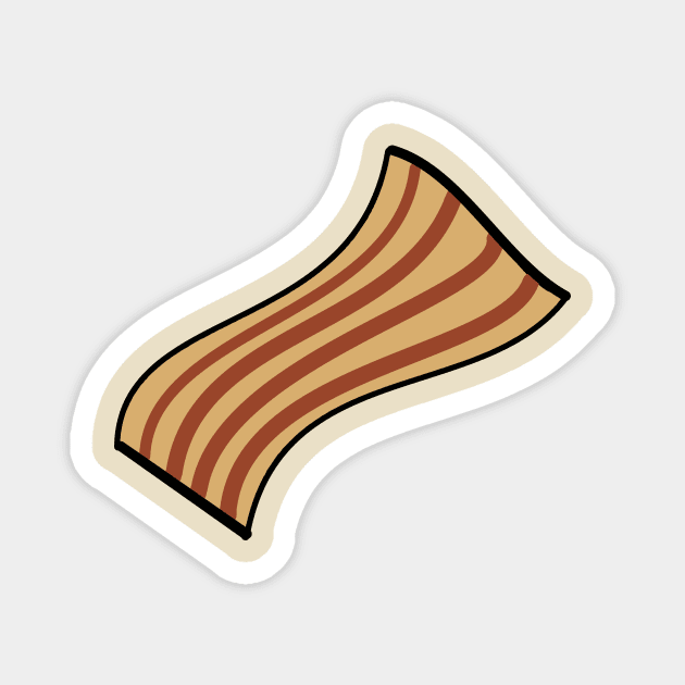 Piece of cartoon bacon Magnet by Artemis Garments