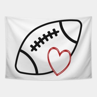 Football Heart Tapestry