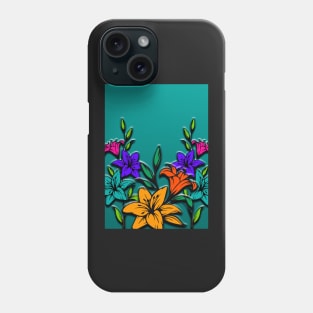 3D Floral Flowers Vivid Colors Art Design Phone Case