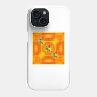 Shining Plaids With Hibiscus Phone Case