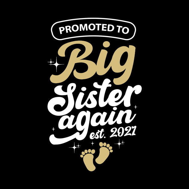 Promoted To Big Sister Again Pregnancy Announcement Design by 2blackcherries