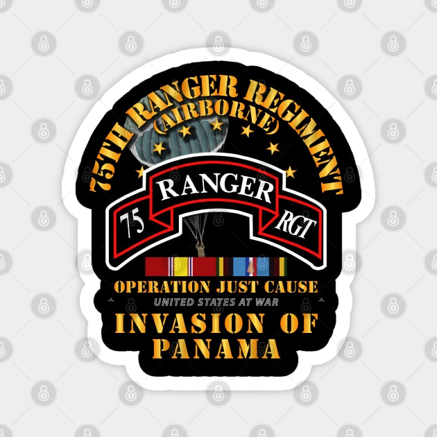 Just Cause - 75th Ranger Rgt  w Svc Ribbons Magnet by twix123844