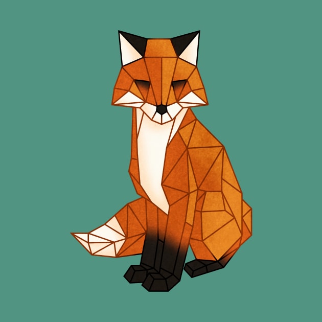 Origami fox by rakelittle