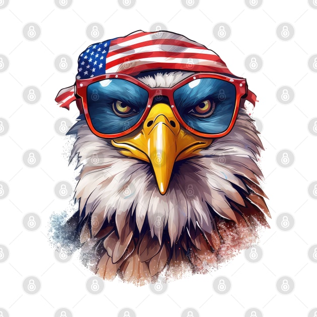 Cool American Eagle Portrait #5 by Chromatic Fusion Studio