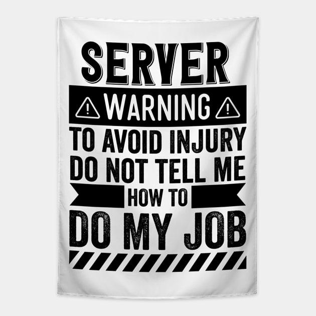 Server Warning Tapestry by Stay Weird