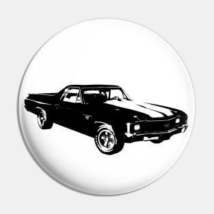 1971 El Camino SS B&W Pin