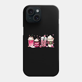 Cute Valentines Day Valentine Coffee Lover Girl Phone Case