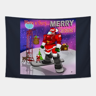 Merry Christmas Bot Tapestry