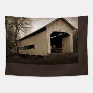 Oregon Covered Bridge In Sepia Tapestry