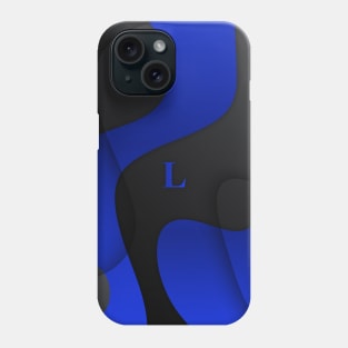 Personalized  L Letter on Blue & Black Gradient, Awesome Gift Idea,  iPhone Case, Gift Geschenk iPhone-Hülle Phone Case