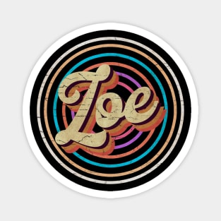 vintage circle line color Zoe Magnet