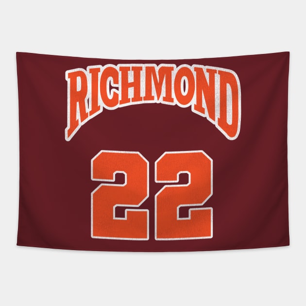 Richmond Timo Cruz Coach Carter Movie Basketball Jersey Tapestry by darklordpug