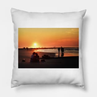 Lovers On The Beach Pillow