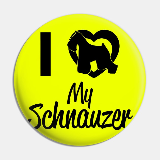 I Love My Schnauzer Pin by CuteSyifas93