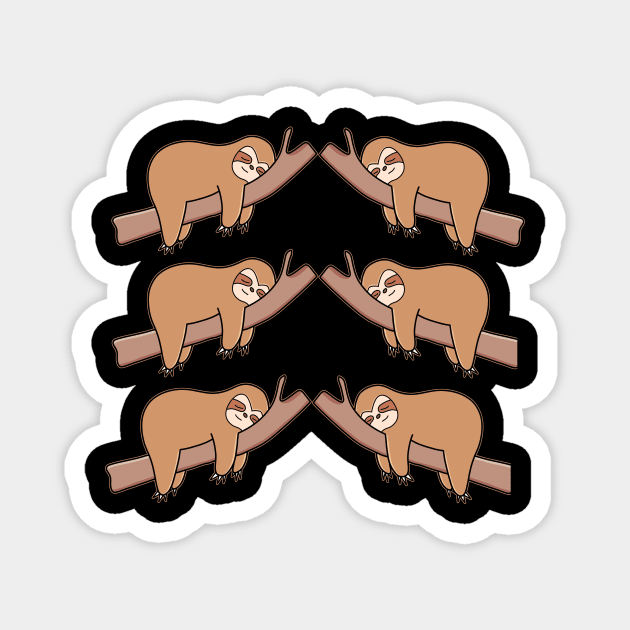 Cute Sloths Magnet by Imutobi