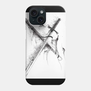 Claymore sword ink drawing - fine art inspired designs Phone Case