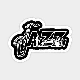 Jazz Music Typography Design Magnet