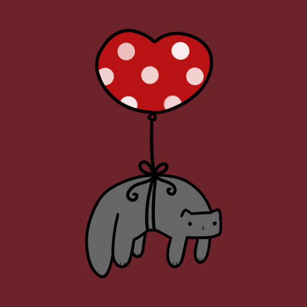 Heart Balloon Cat by saradaboru