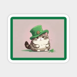 Cute Shamrock kitten Magnet