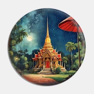 Surin Thailand Vintage Retro Travel Tourism Pin