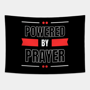 Powered By Prayer | Christian Saying Tapestry