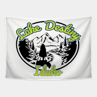 Lake Destiny, Idaho (Black) Tapestry