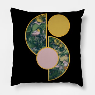 Bright vibrant modern earth tones colors unique original contemporary art 336 Abstract Pillow