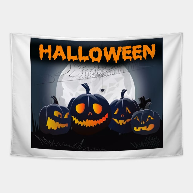 Dark Halloween Tapestry by Pieartscreation