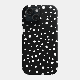 Dalmatian Dots, Dalmatian Spots, Black and White Phone Case