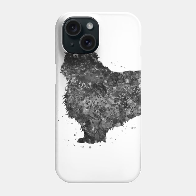 Clumber Spaniel dog black and white Phone Case by Yahya Art