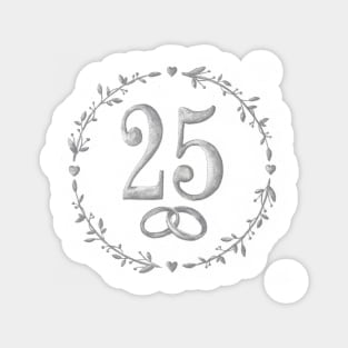 25th wedding anniversary Magnet