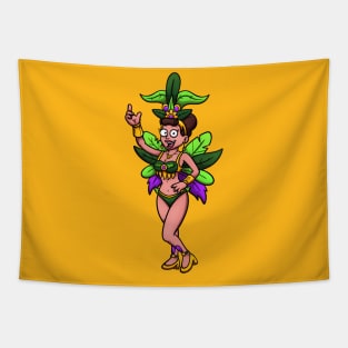 Female Brazilian Carnival Dancer Tapestry