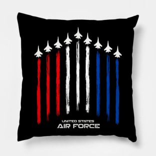 Air Force US Veterans 4th of July T shirt - American Flag T-Shirt Pillow