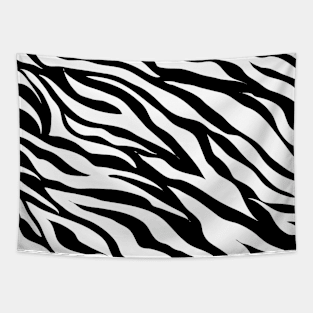 1980s preppy modern animal black and white zebra print Tapestry