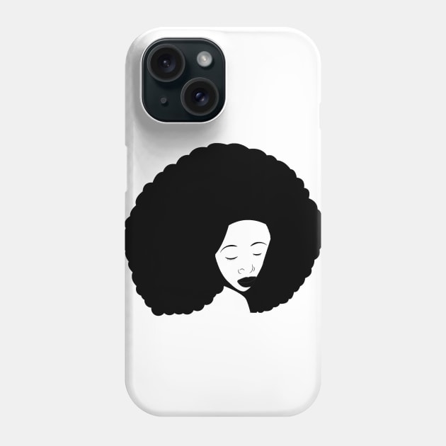 Black and white woman with African heritage Phone Case by Spinkly