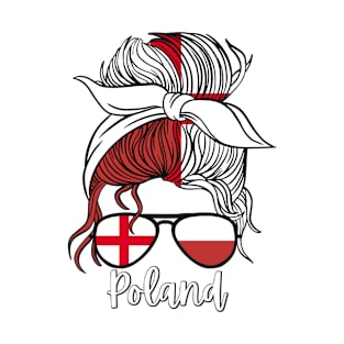 Polska Half English Half Polish Girl Poland Mother's Day T-Shirt