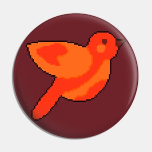 Flight of Freedom: Pixel Art Bird Design for Casual Wea Pin