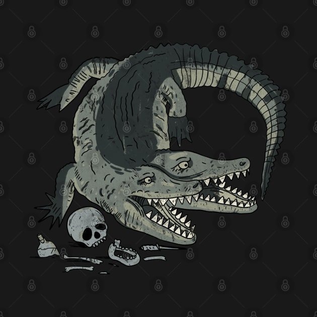 two-headed croc by luisereno