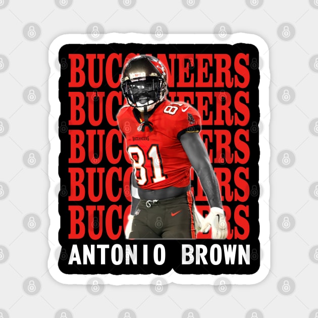 Tampa Bay Buccaneers Antonio Brown 81 Magnet by Thejockandnerd