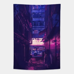 Hong Kong Streets (Anime Style) Tapestry